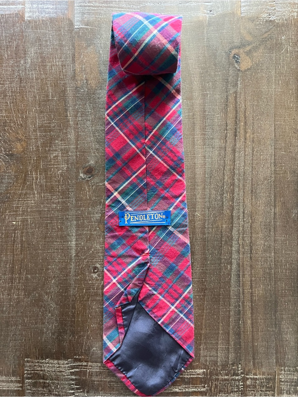 Pendleton Red, Blue & Green Plaid  Tie